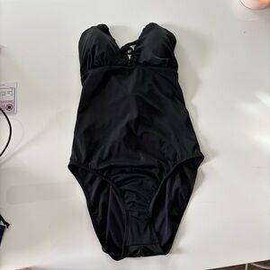 Time and Tru Black One Piece Swimsuit
